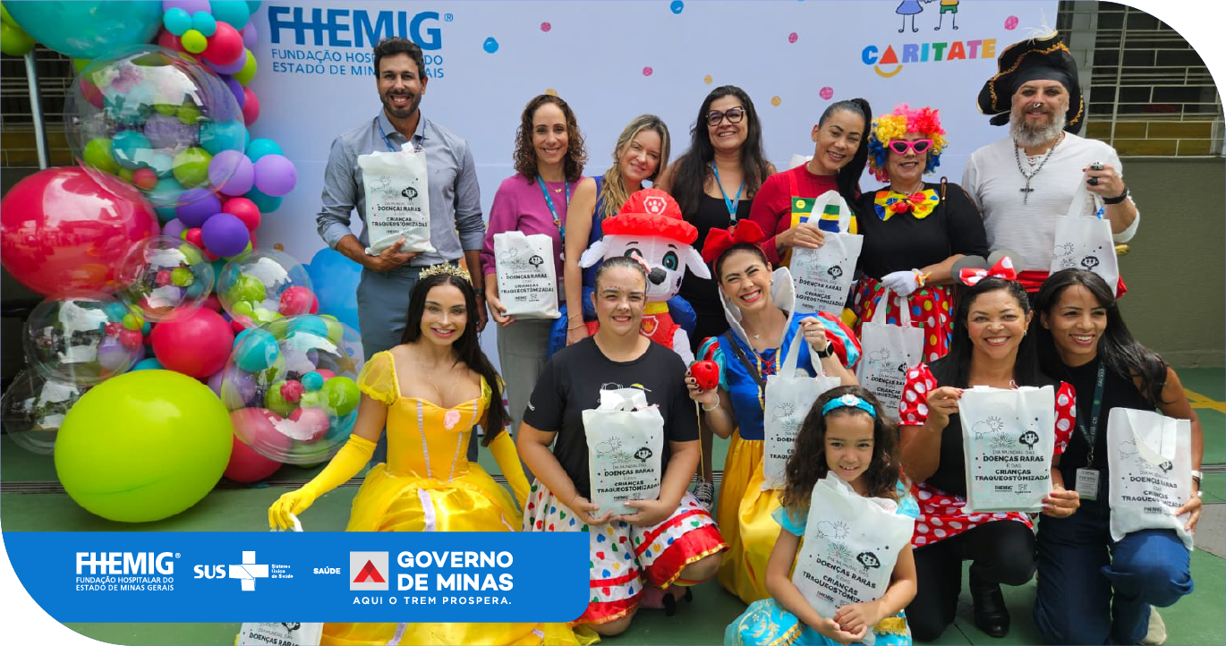 Crianças com traqueostomia e doenças raras ganham festa especial no Hospital Infantil João Paulo II
